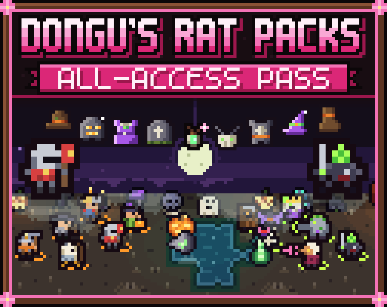Dongu's Rat Packs pixel art asset packs on itch.io